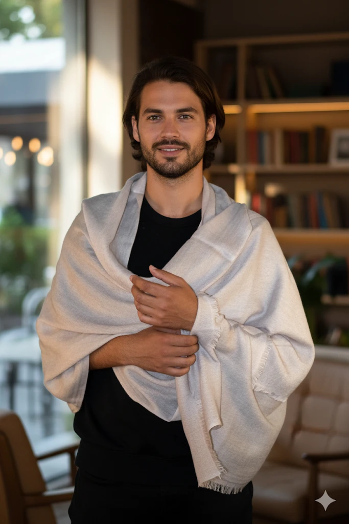 100% Cashmere Feather Light Stole